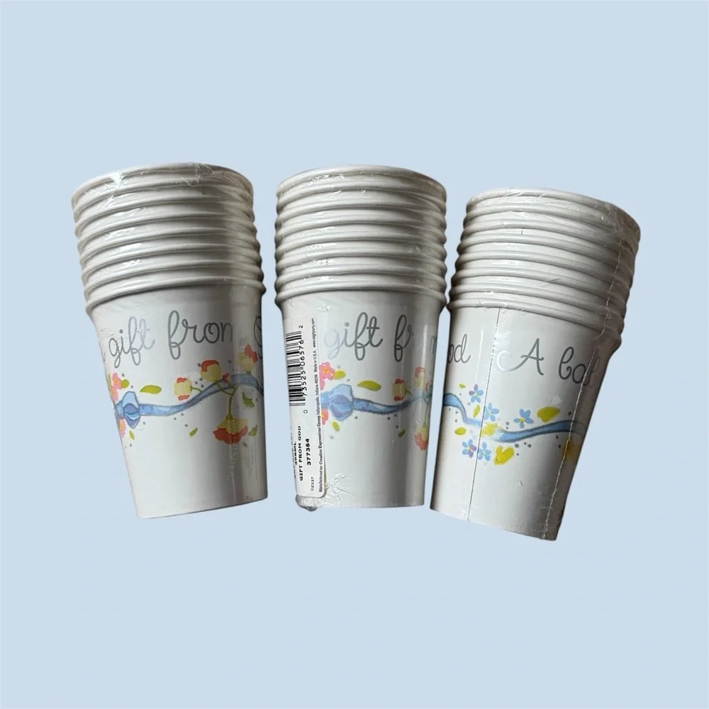 New Unopened Baptism Party Cups and Napkins Set
